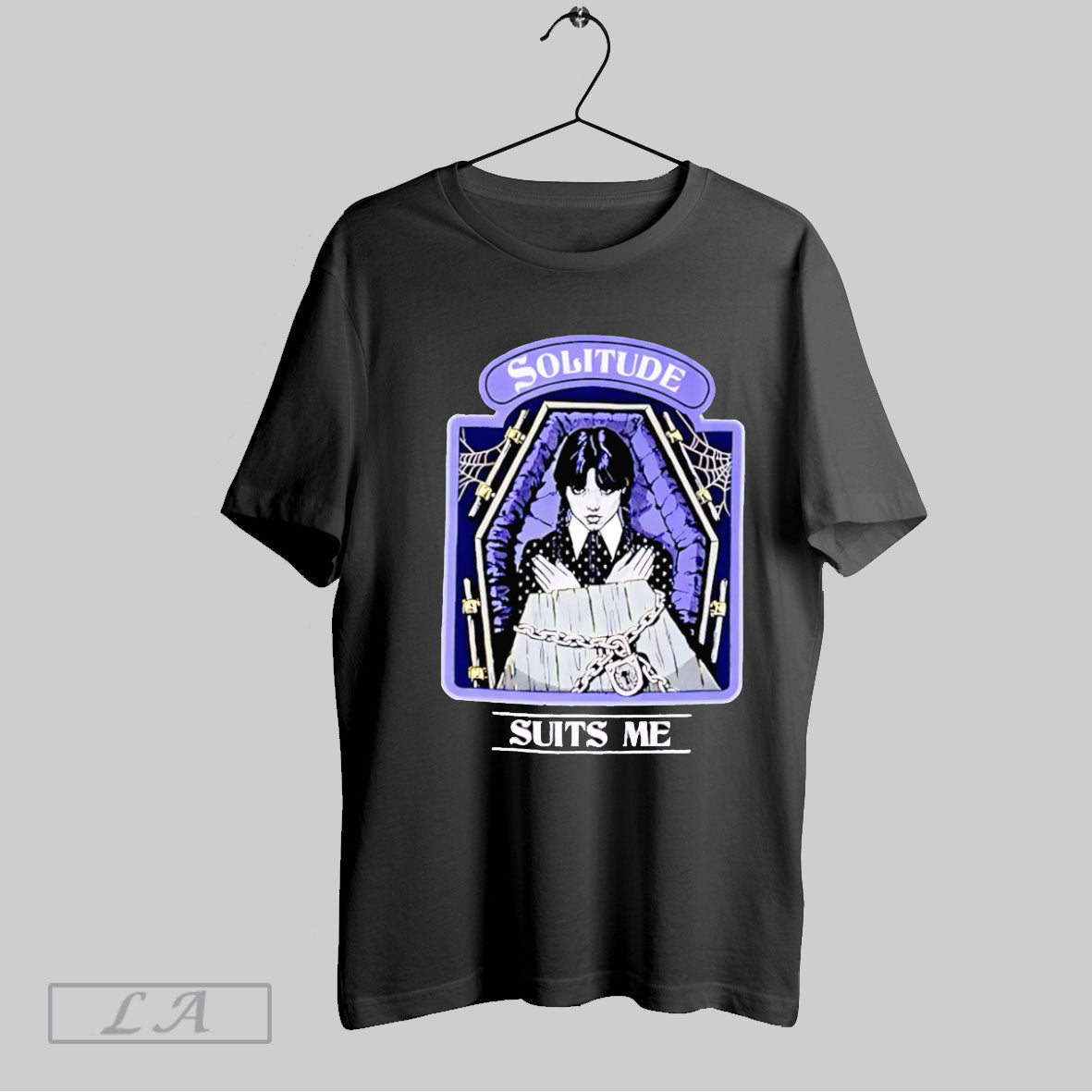 Original Wednesday Solitude Suits Me - Adult & Kids T-Shirts, Sweatshirts & Hoodies apparel design preview 1
