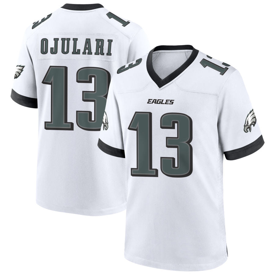 P.Eagles #13 Azeez Ojulari Player White Home Game Football Jerseys football jersey product view 1