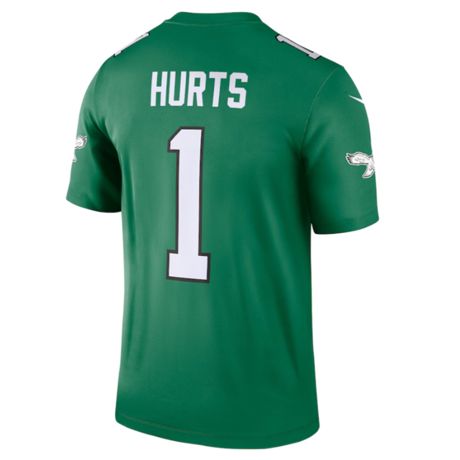 P.Eagles #1 Jalen Hurts Green Alternate Legend Player Jersey Stitched American Football Jerseys football jersey product view 1
