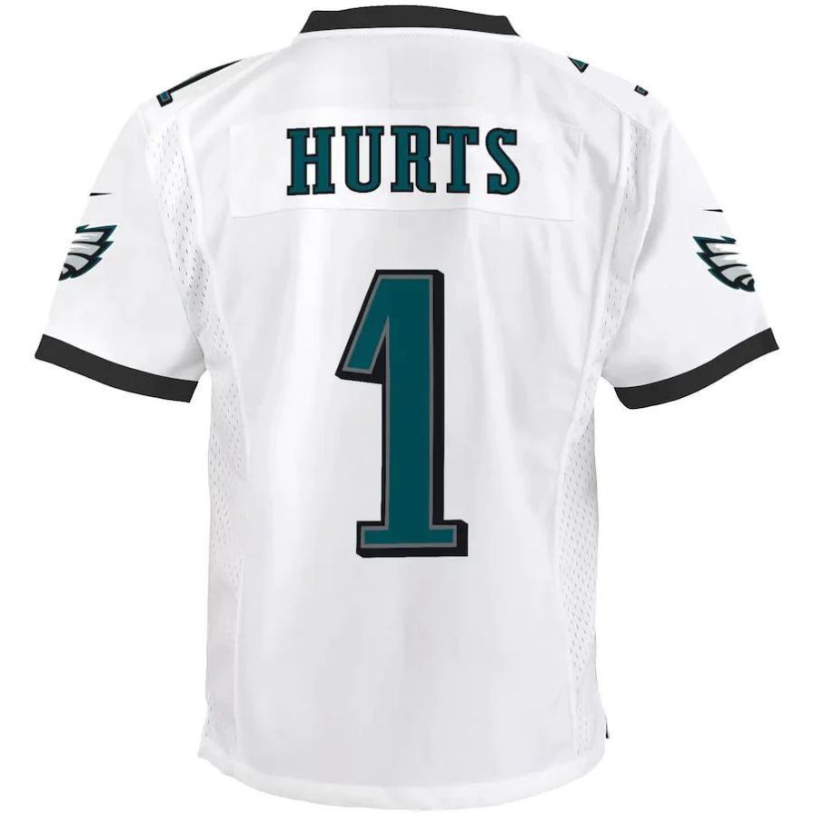 P.Eagles #1 Jalen Hurts White Player Game Jersey Stitched American Football Jerseys football jersey product view 1