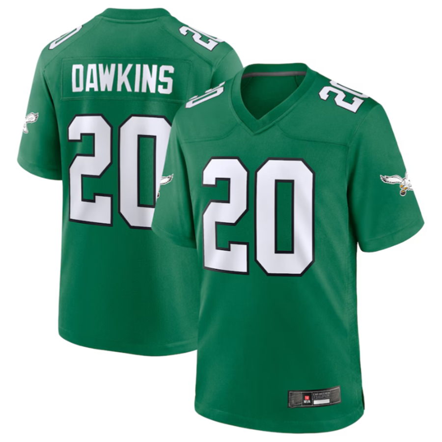 P.Eagles #20 Brian Dawkins Green Player Game Jersey -Stitched American Football Jerseys football jersey product view 2