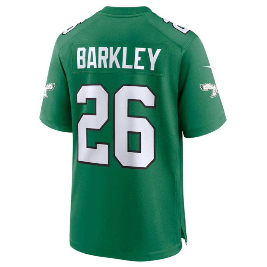 P.Eagles #26 Saquon Barkley Player Green Alternate Game Jersey Stitched American Football Jerseys football jersey product view 1