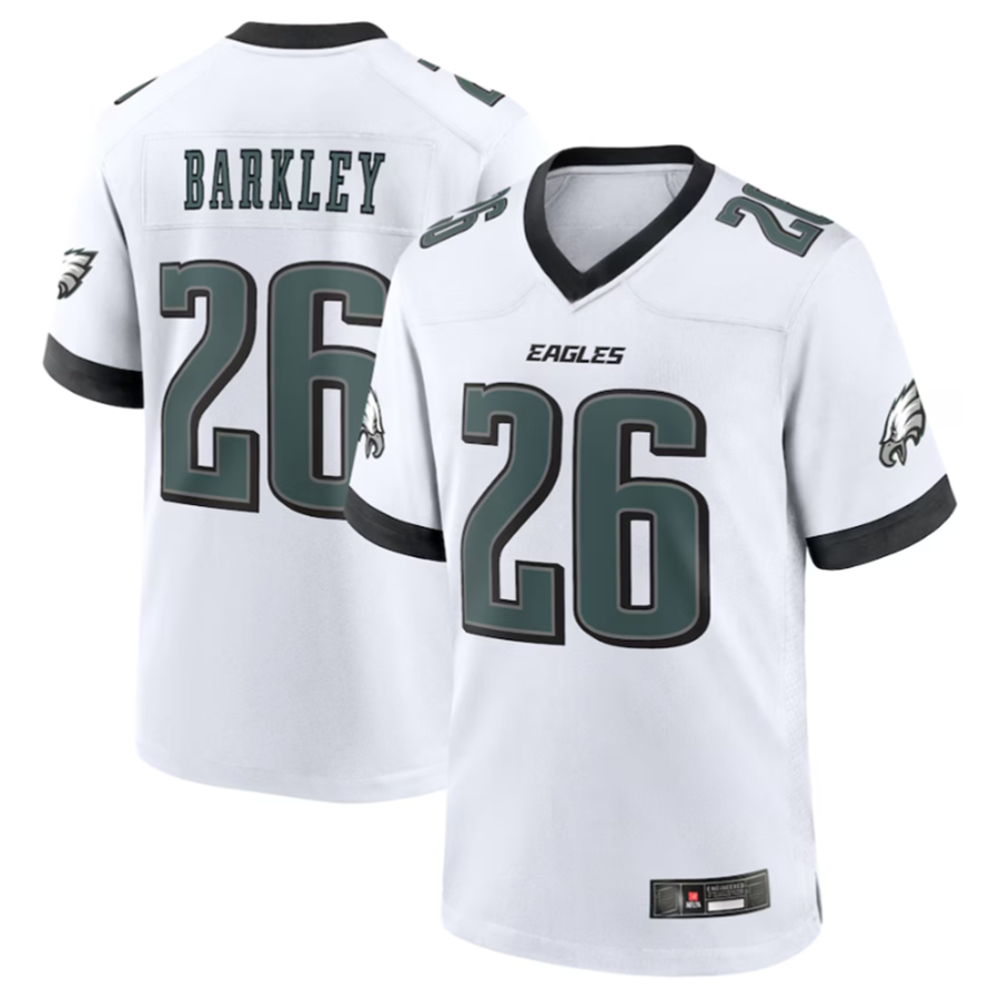 P.Eagles #26 Saquon Barkley Midnight White Game Player Jersey Stitched American Football Jerseys football jersey product view 2