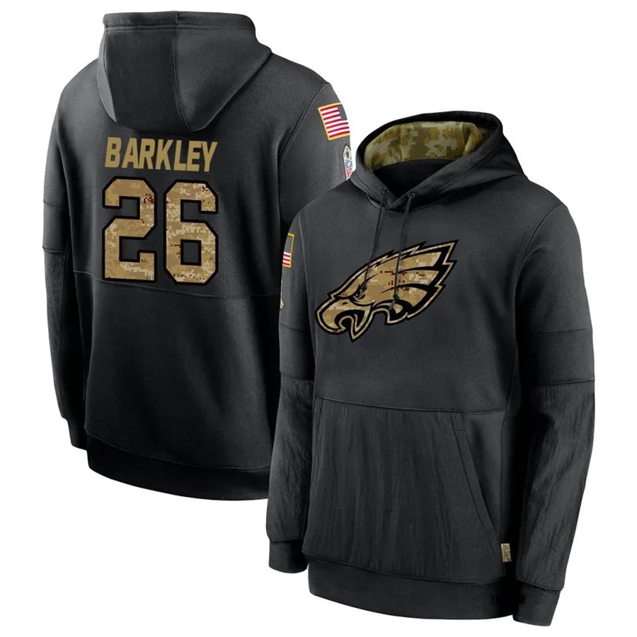 P.Eagles #26 Saquon Barkley Player Black Salute To Service Football Jerseys football jersey product view 1