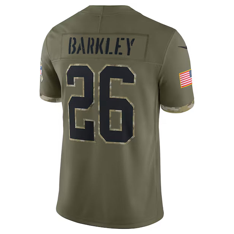 P.Eagles #26 Saquon Barkley Player Salute To Service Olive Football Jerseys football jersey product view 1