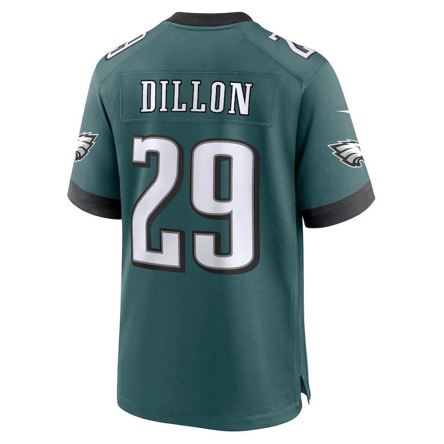 P.Eagles #29 AJ Dillon Player Midnight Green Home Game Football Jerseys football jersey product view 1