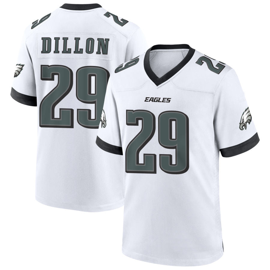 P.Eagles #29 AJ Dillon Player White Home Game Football Jerseys football jersey product view 1
