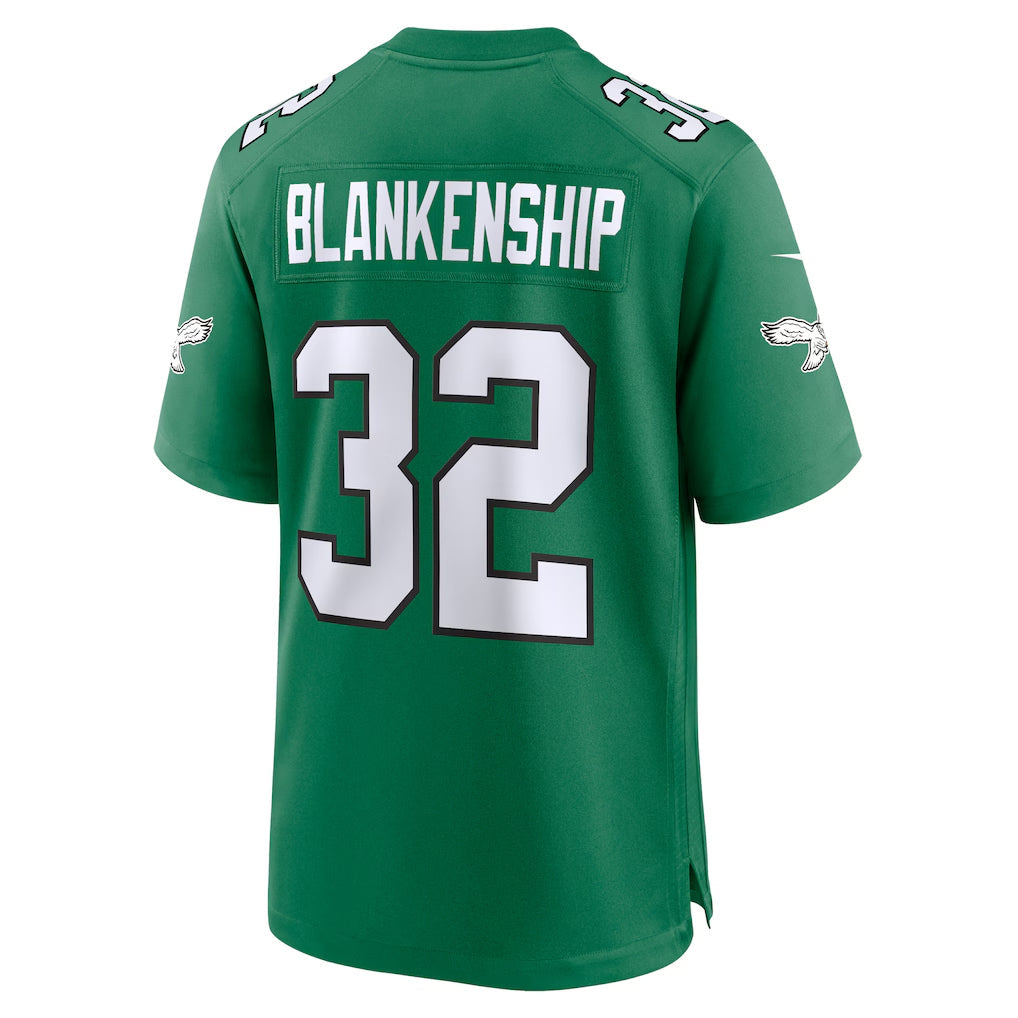 P.Eagles #32 Reed Blankenship Player Kelly Green Home Game Football Jerseys football jersey product view 1