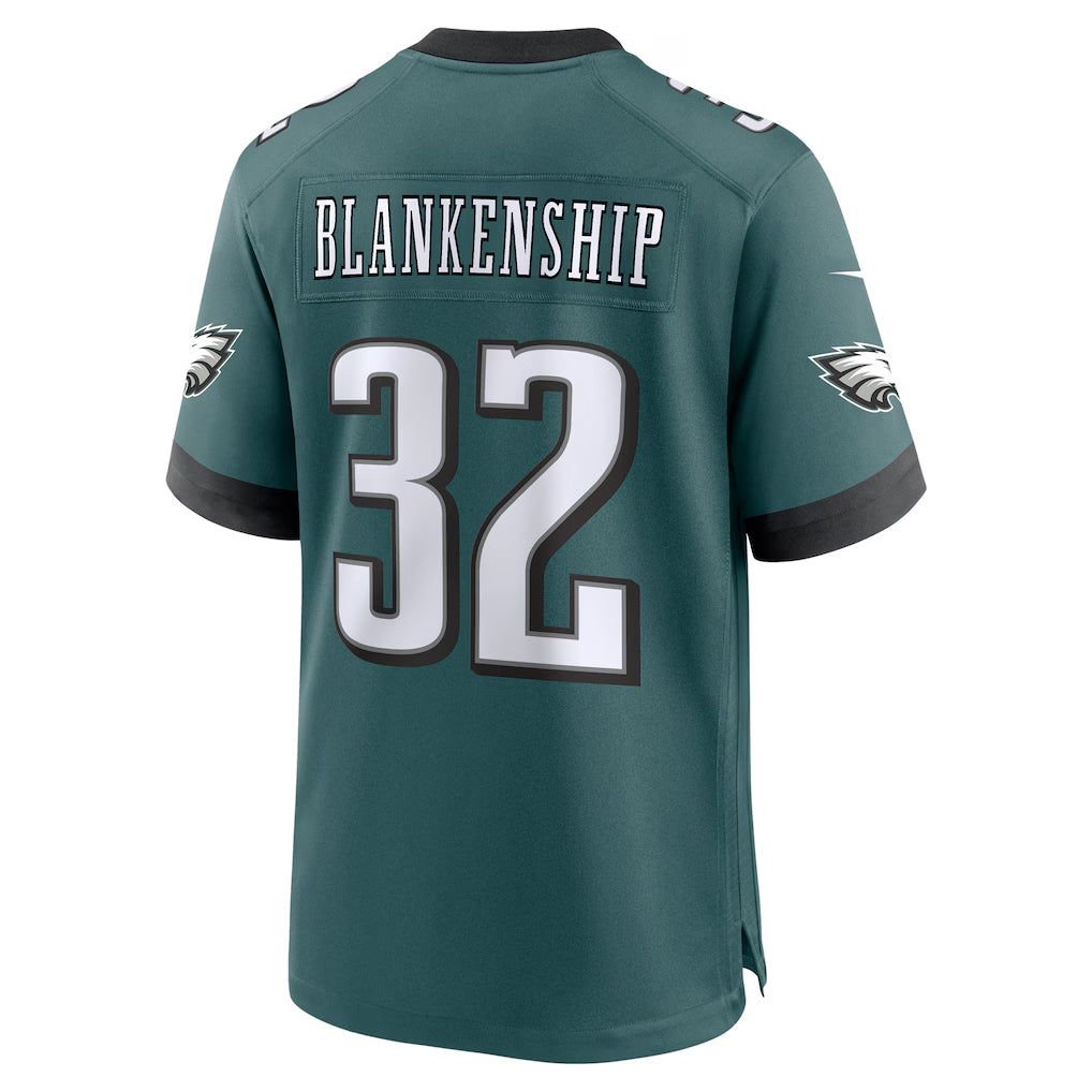 P.Eagles #32 Reed Blankenship Player Midnight Green Home Game Football Jerseys football jersey product view 1