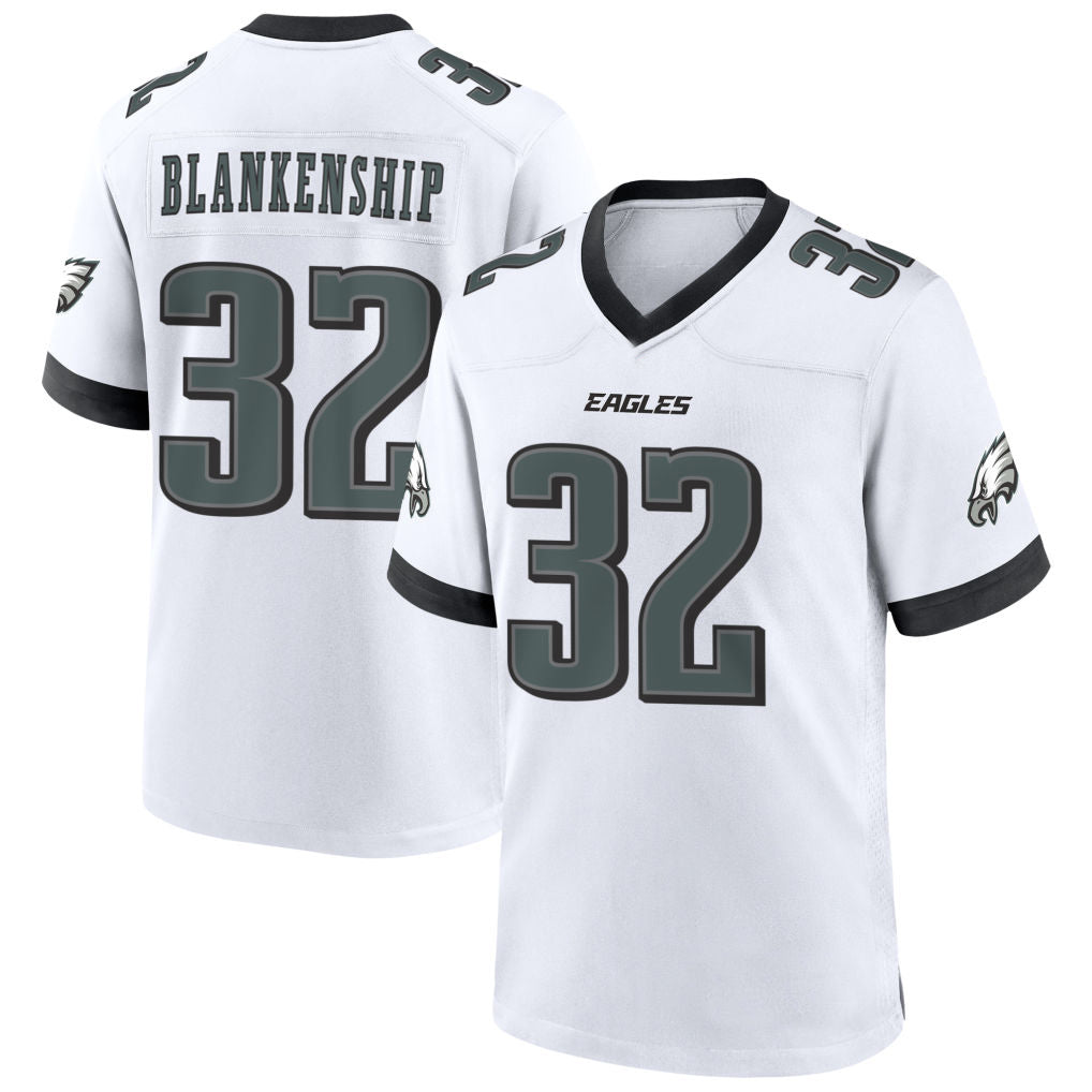 P.Eagles #32 Reed Blankenship Player White Home Game Football Jerseys football jersey product view 1