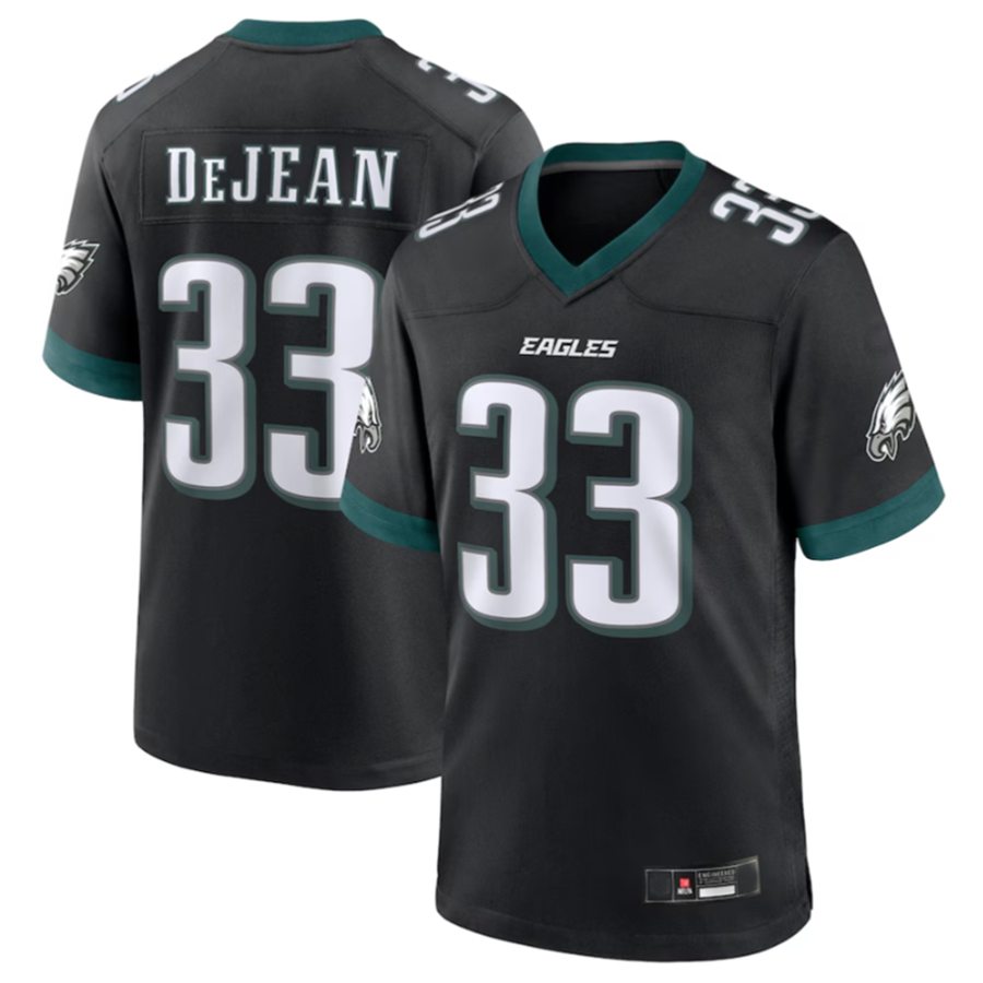 P.Eagles #33 Cooper DeJean Black Player Game Jersey Stitched American Football Jerseys football jersey product view 2