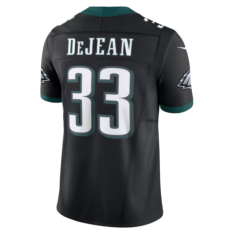 P.Eagles #33 Cooper DeJean Player Black Vapor F.U.S.E. Limited Football Jerseys football jersey product view 1