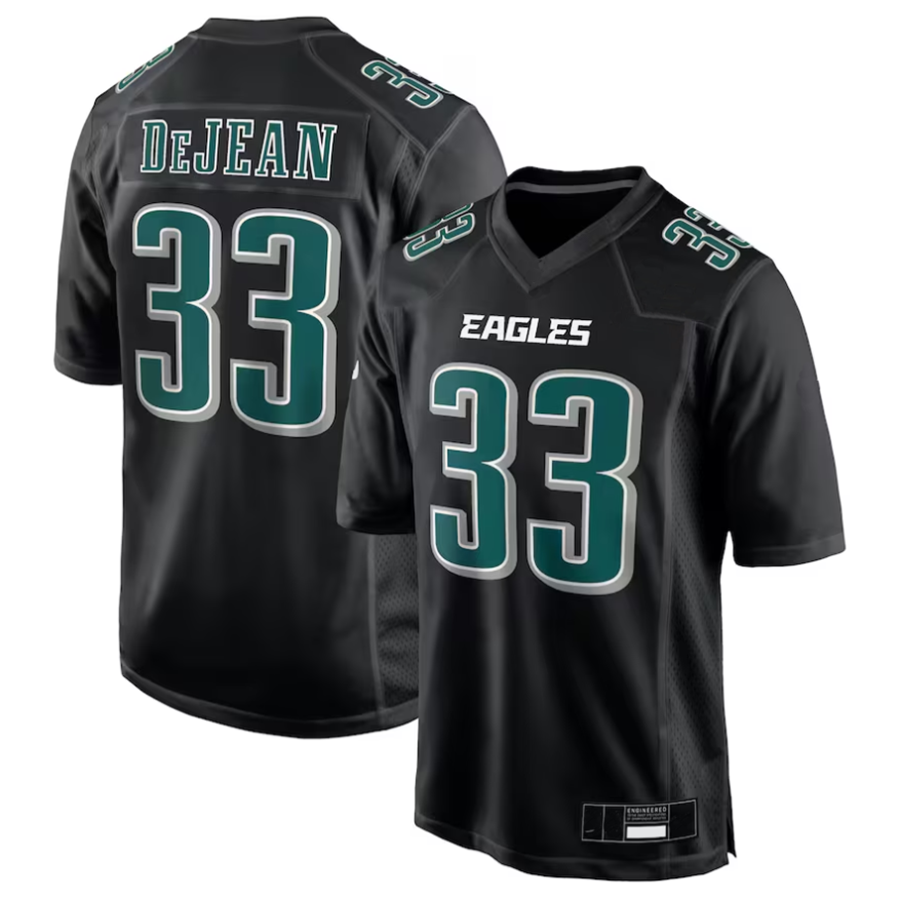 P.Eagles #33 Cooper DeJean Player Carbon Black Fashion Game Player Jersey football jersey product view 2