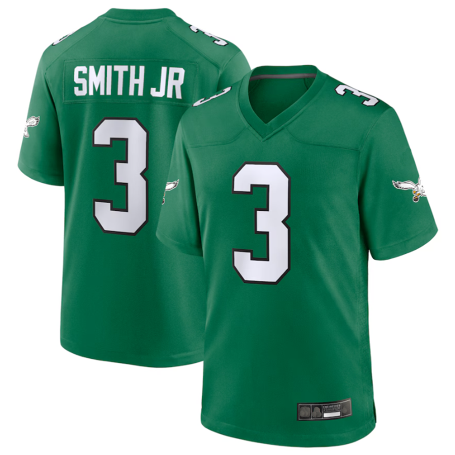 P.Eagles #3 Nolan Smith Player Kelly Green Alternate Game Jersey football jersey product view 2