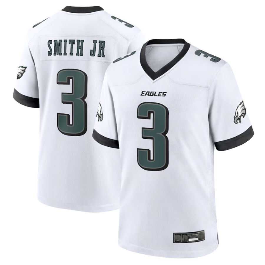 P.Eagles #3 Nolan Smith Player White White Game Jersey -American Stitched Football Jerseys football jersey product view 2