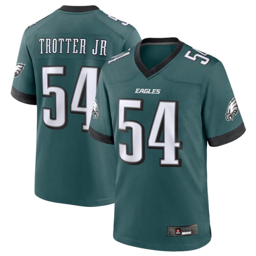 P.Eagles #54 Jeremiah Trotter Jr. Player Green Alternate Game Jersey Stitched American Football Jerseys football jersey product view 2