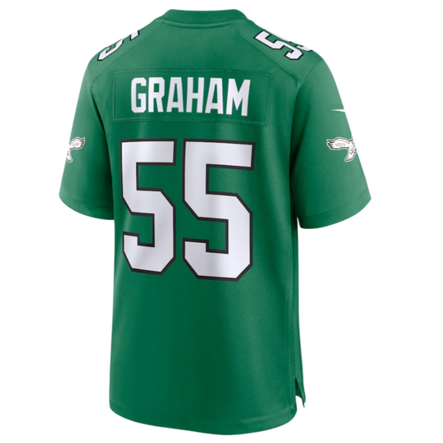 P.Eagles #55 Brandon Graham Player Green Alternate Game Jersey Stitched American Football Jerseys football jersey product view 1
