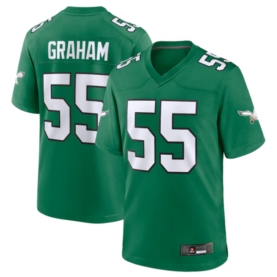 P.Eagles #55 Brandon Graham Player Green Alternate Game Jersey Stitched American Football Jerseys football jersey product view 2