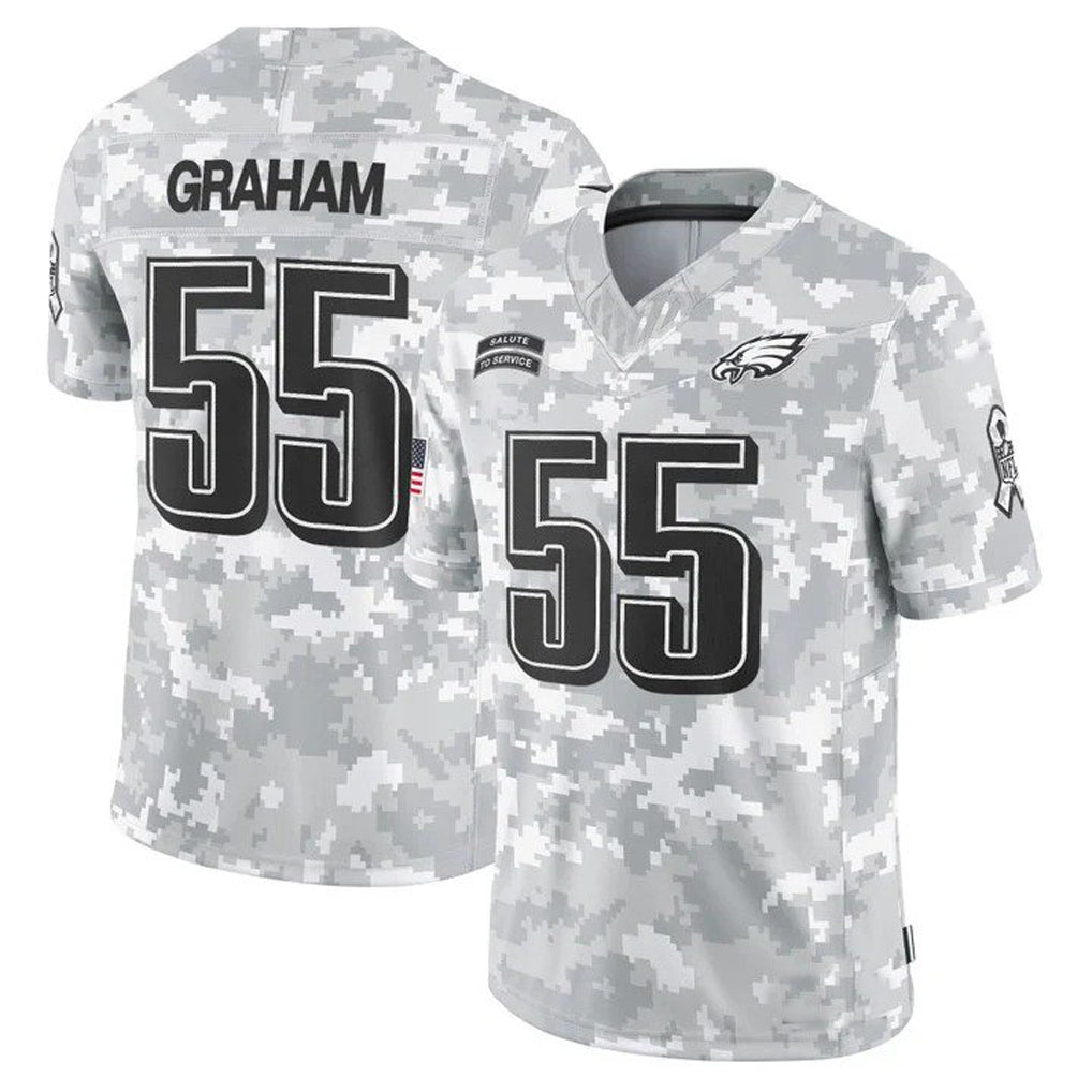 P.Eagles #55 Brandon Graham Player Arctic Camo Salute to Service Limited Football Jerseys football jersey product view 1