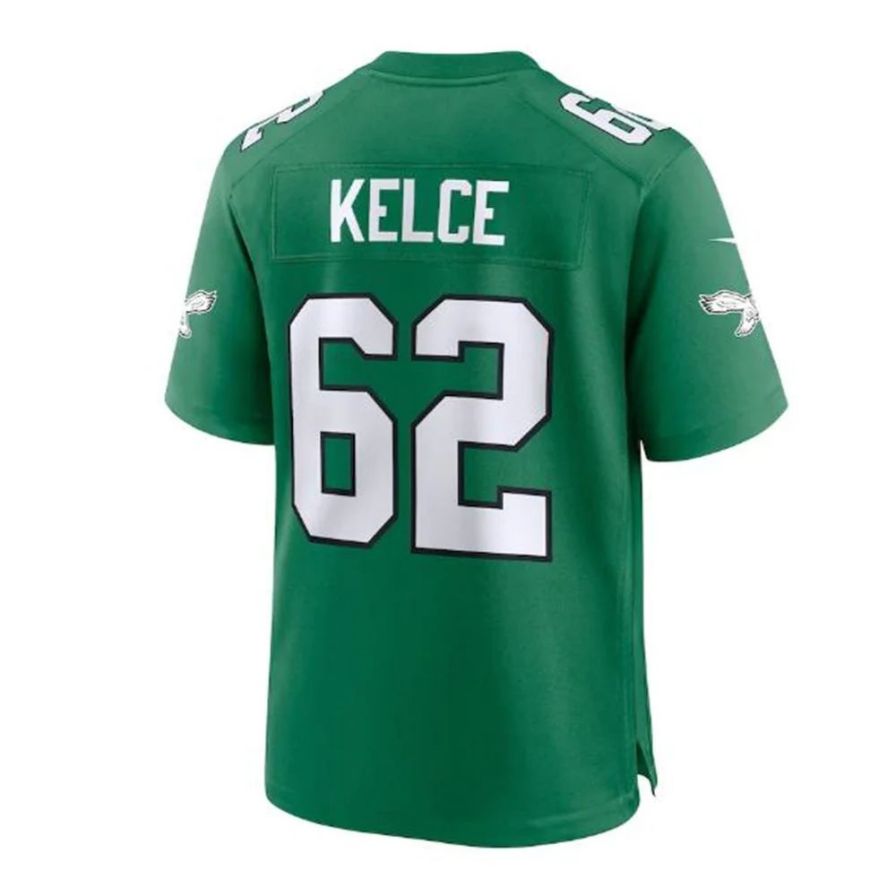 P.Eagles #62 Jason Kelce Alternate Game Player Jersey - Kelly Green Stitched American Football Jerseys football jersey product view 1