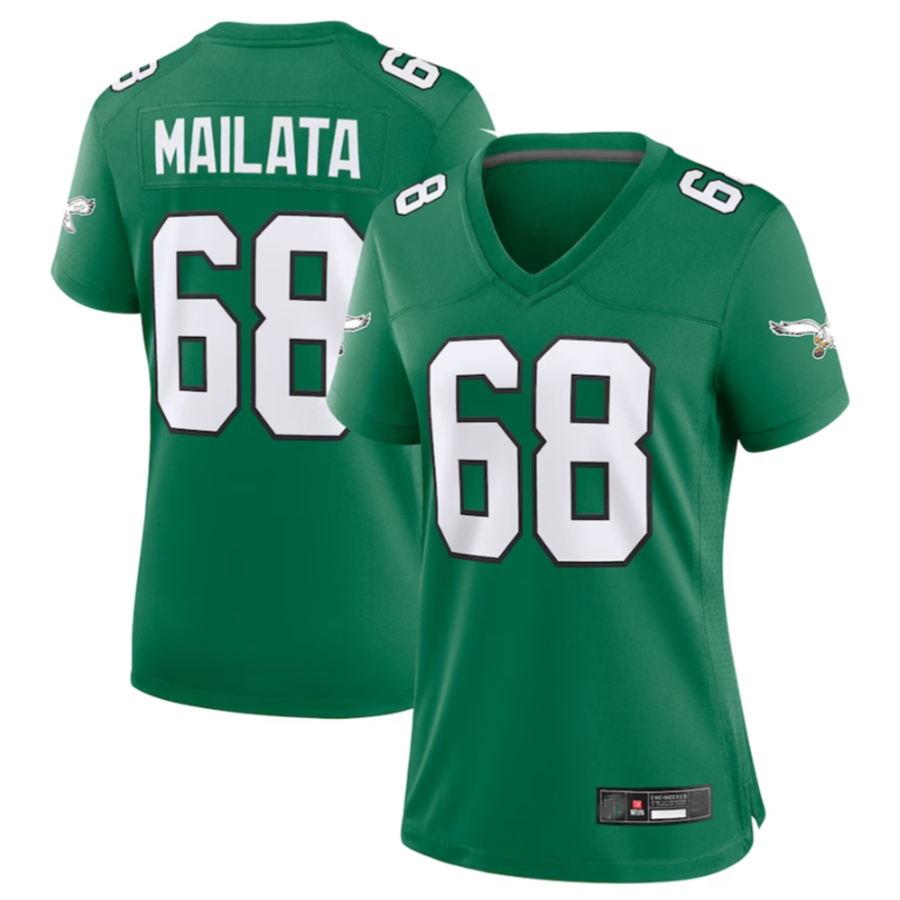 P.Eagles #68 Jordan Mailata Player Green Alternate Game Jersey Stitched American Football Jerseys football jersey product view 2