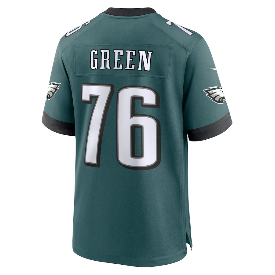 P.Eagles #76 Kenyon Green Player Green Home Game Football Jerseys football jersey product view 1