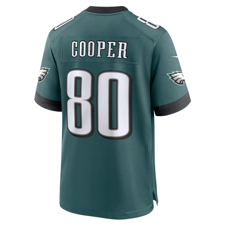 P.Eagles #80 Darius Cooper Player Midnight Green Home Game Football Jerseys football jersey product view 1