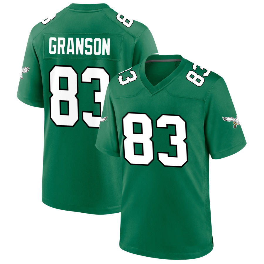 P.Eagles #83 Kylen Granson Player Kelly Green Game Football Jerseys football jersey product view 1