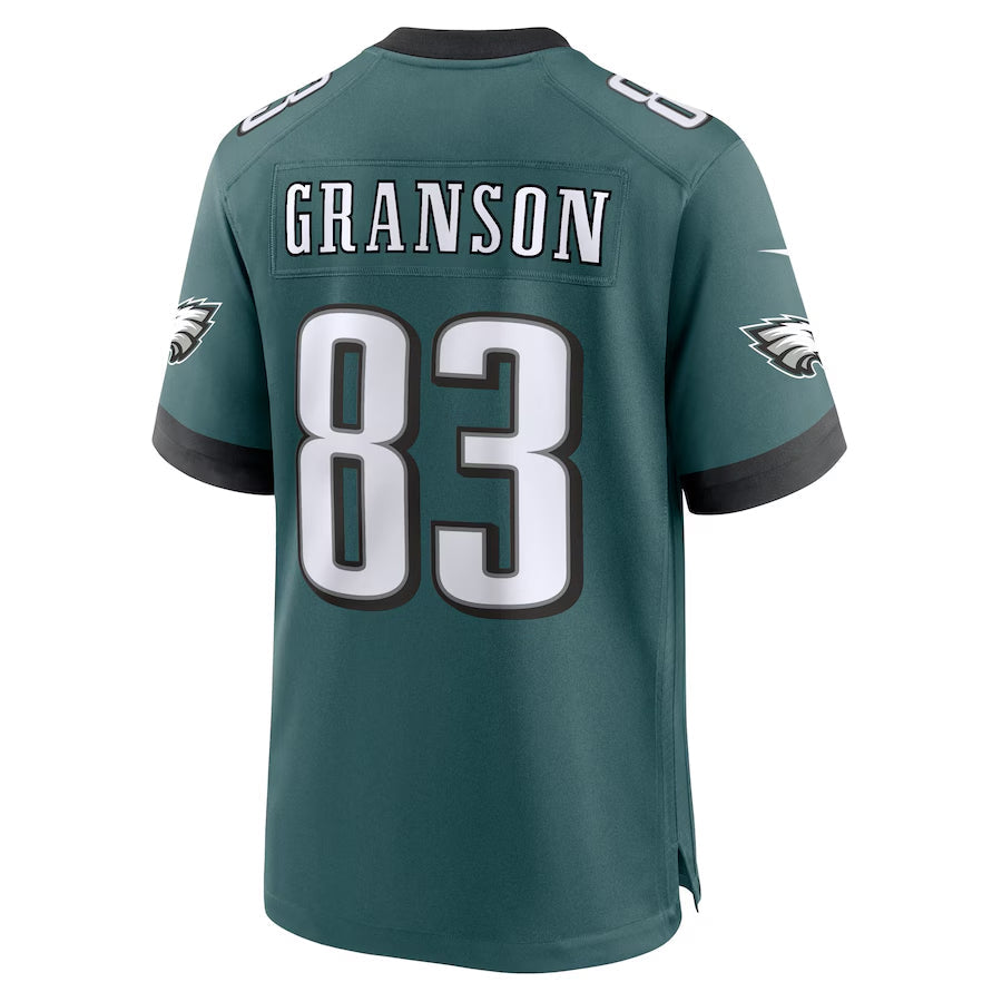 P.Eagles #83 Kylen Granson Player Midnight Green Home Game Football Jerseys football jersey product view 1