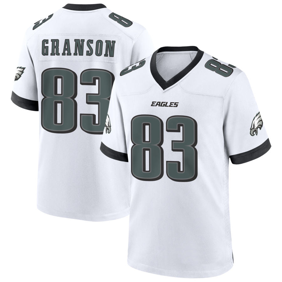 P.Eagles #83 Kylen Granson Player White Home Game Football Jerseys football jersey product view 1