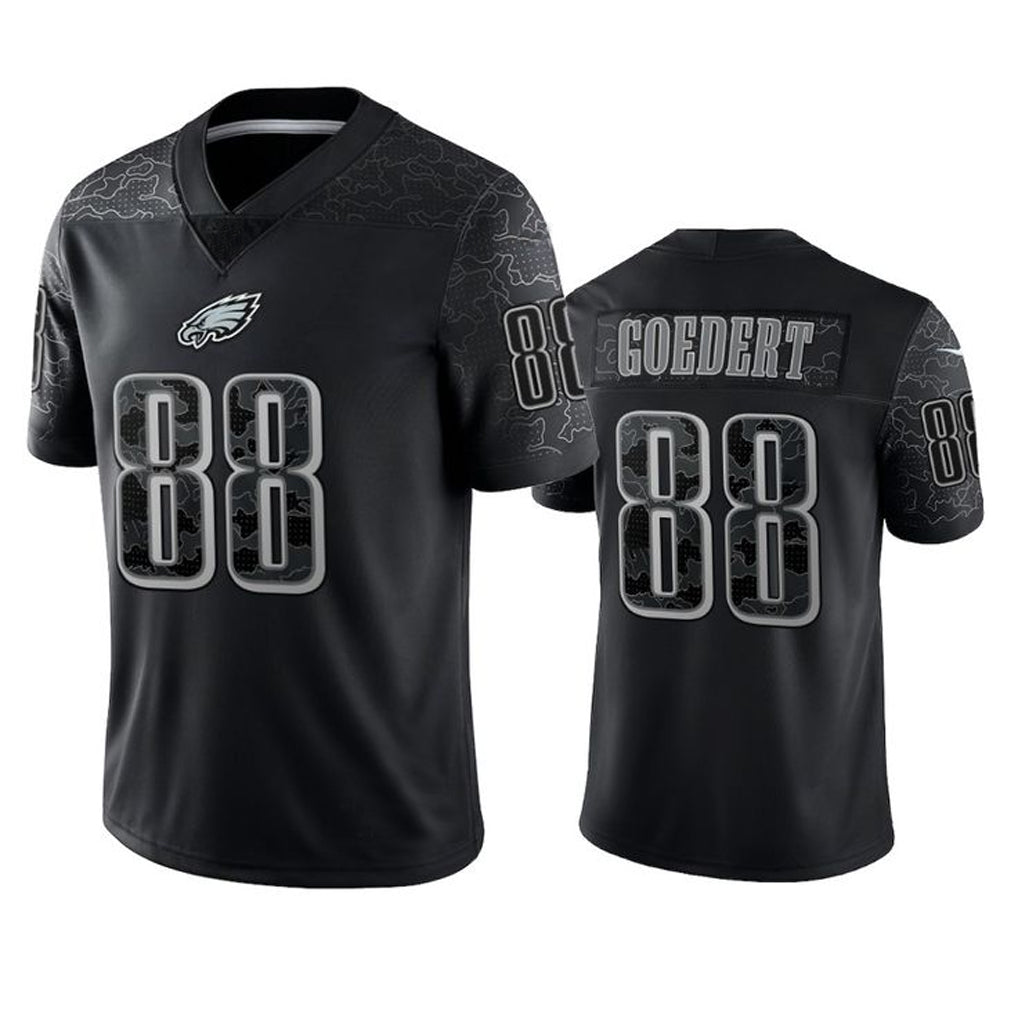 P.Eagles #88 Dallas Goedert Player Black REFLECTIVE Limited Football Jerseys football jersey product view 1