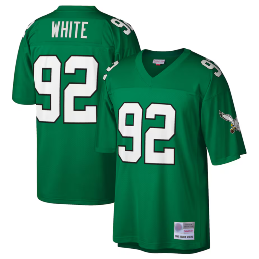 P.Eagles #92 Reggie White Green Big & Tall 1990 Retired Player Replica Jersey Stitched American Football Jerseys football jersey product view 2