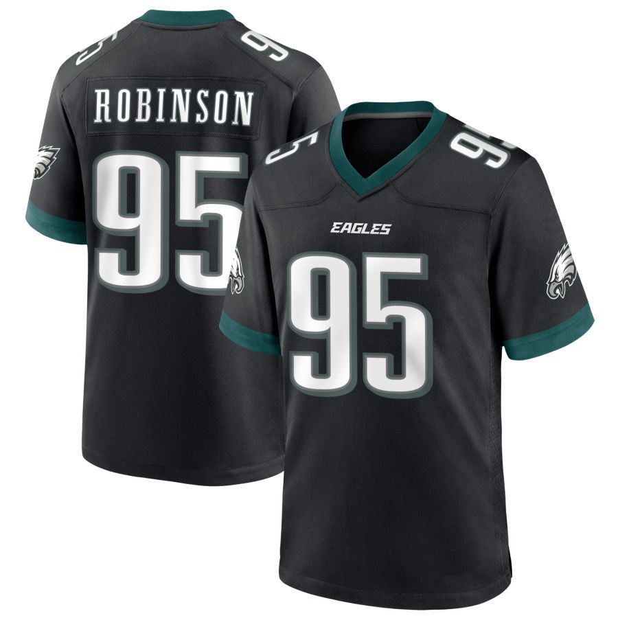 P.Eagles #95 Ty Robinson Player Black Home Game Football Jerseys football jersey product view 1