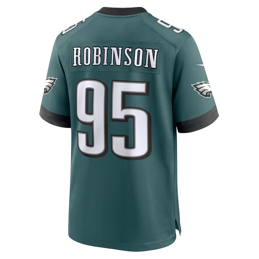 P.Eagles #95 Ty Robinson Player Midnight Green Home Game Football Jerseys football jersey product view 1