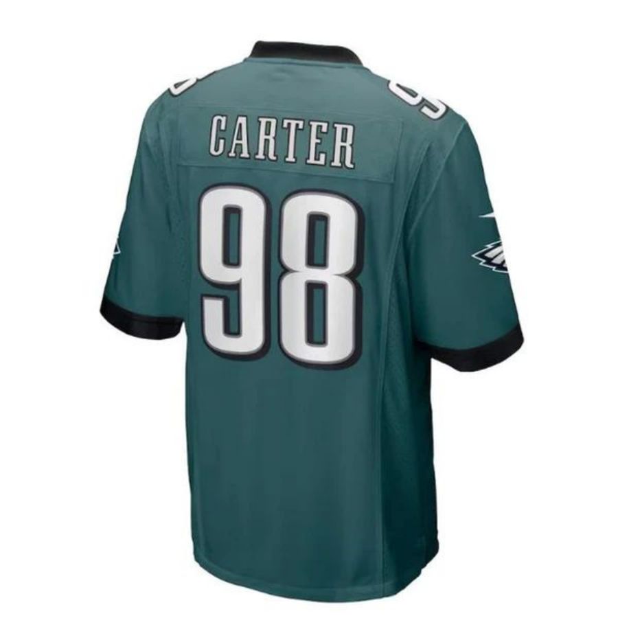 P.Eagles #98 Jalen Carter Player Game Jersey - Midnight Green Stitched American Football Jerseys football jersey product view 1