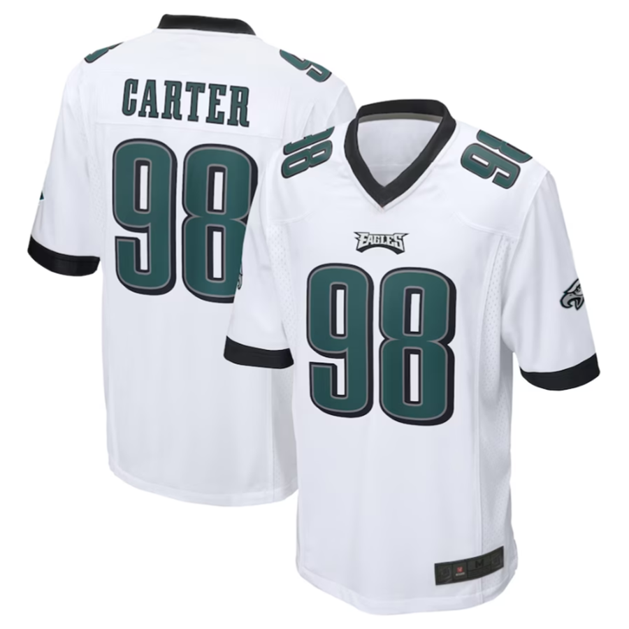 P.Eagles #98 Jalen Carter Player White Game Jersey Stitched American Football Jerseys football jersey product view 2