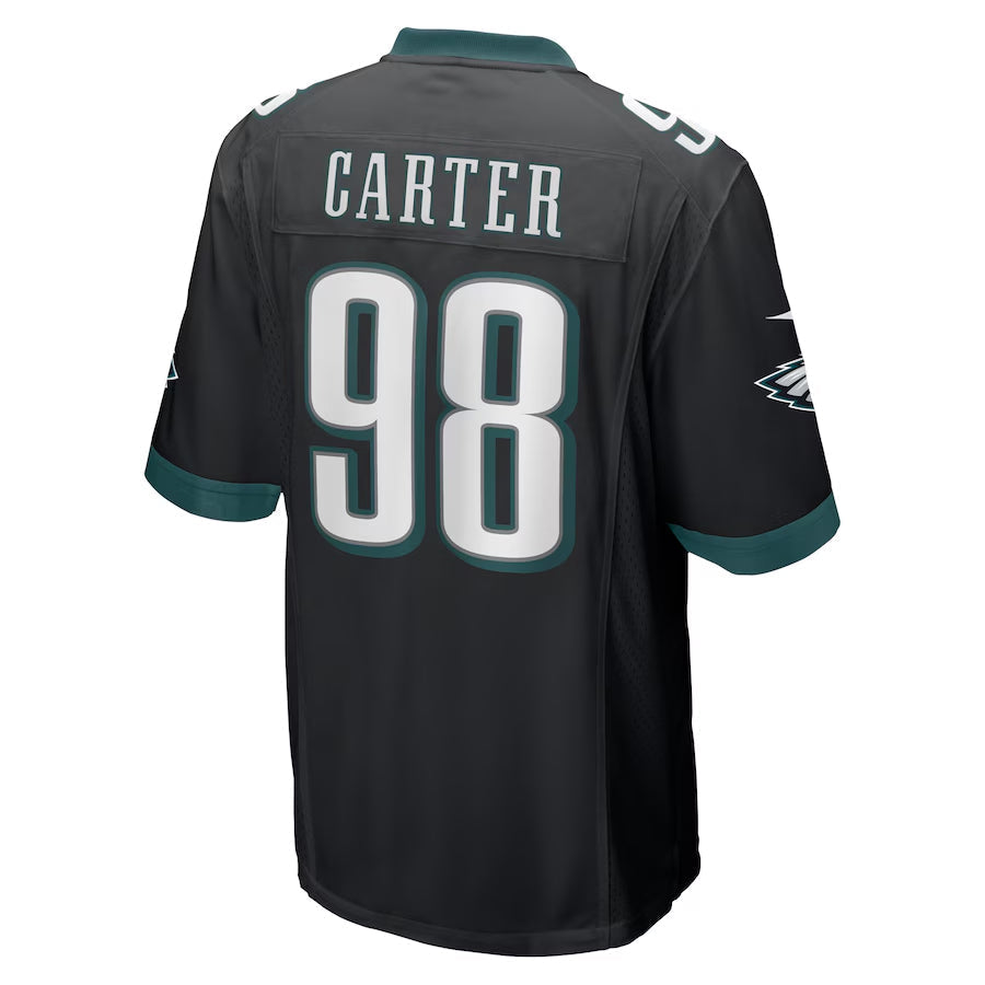 P.Eagles #98 Jalen Carter Player Black Alternate Game Football Jerseys football jersey product view 1
