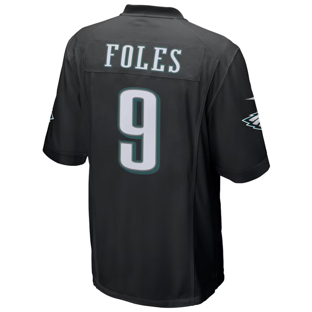 P.Eagles #9 Nick Foles Player Black Game Football Jerseys football jersey product view 1