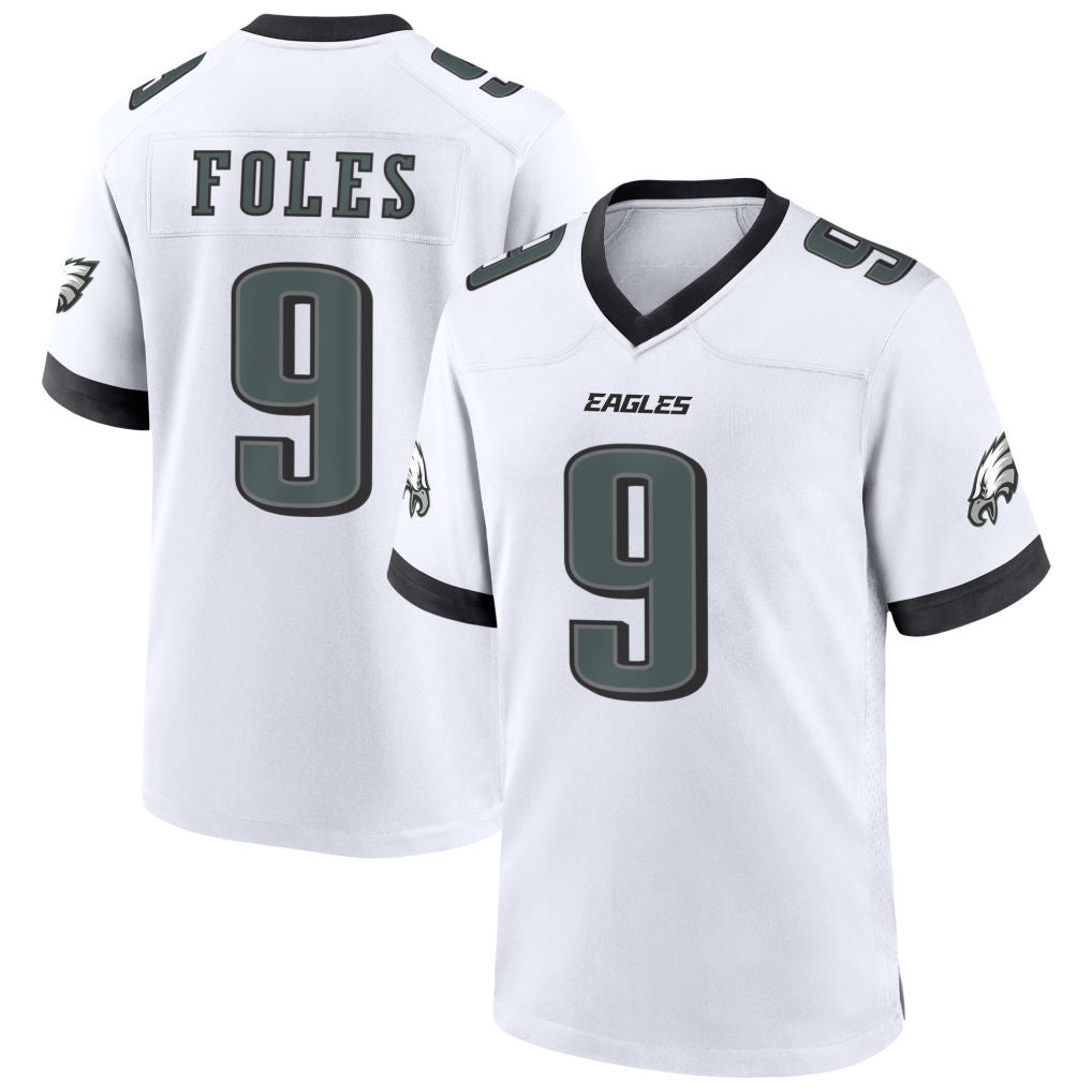 P.Eagles #9 Nick Foles Player White Home Game Football Jerseys football jersey product view 1