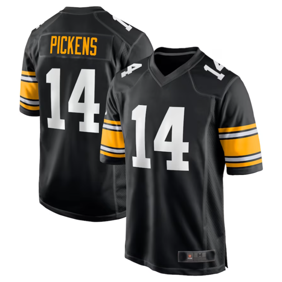 #14 George Pickens Player P.Steelers Black Game Stitched Football Jerseys football jersey product view 2