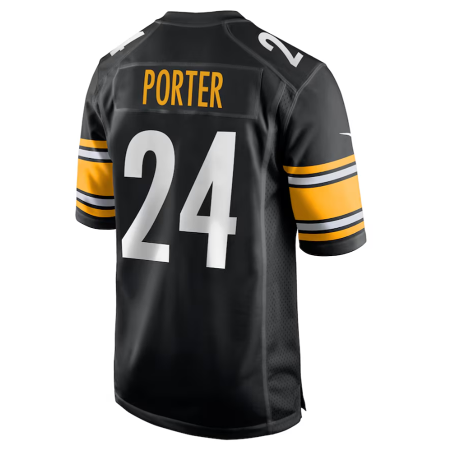 #24 Joey Porter Jr. Player P.Steelers Black Game Stitched Football Jerseys football jersey product view 1