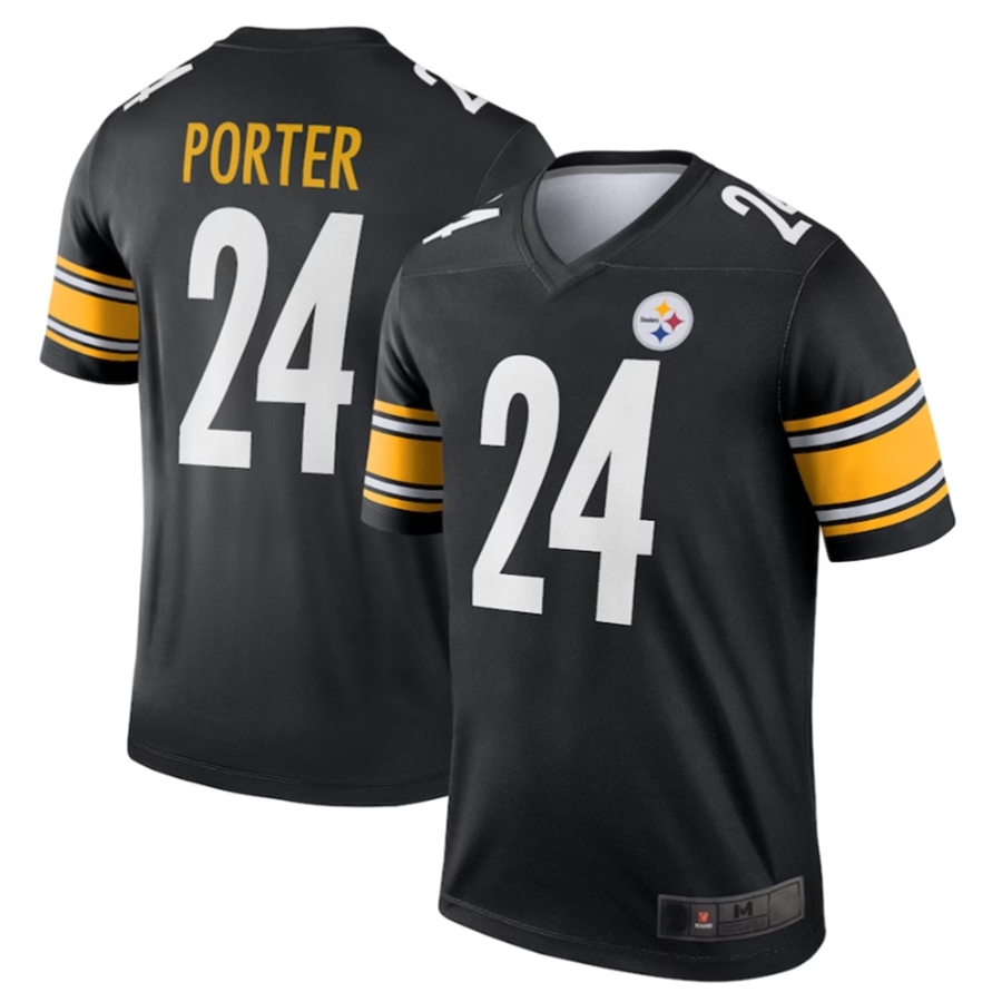 P.Steelers #24 Joey Porter Jr. Player Black Legend Football Jerseys football jersey product view 2