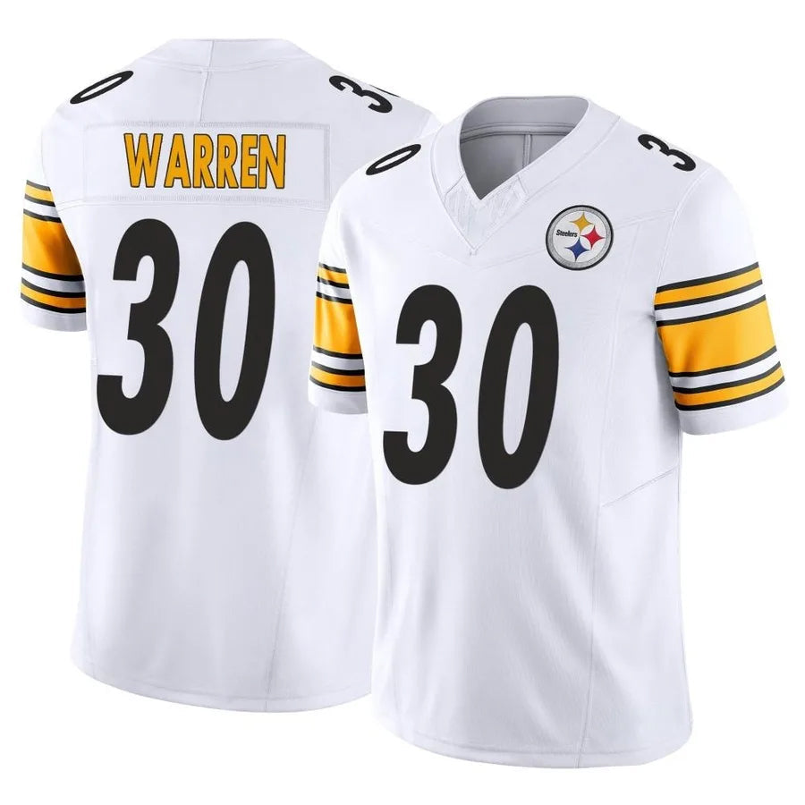 P.Steelers #30 Jaylen Warren Player White Vapor F.U.S.E. Limited Football Jerseys football jersey product view 1