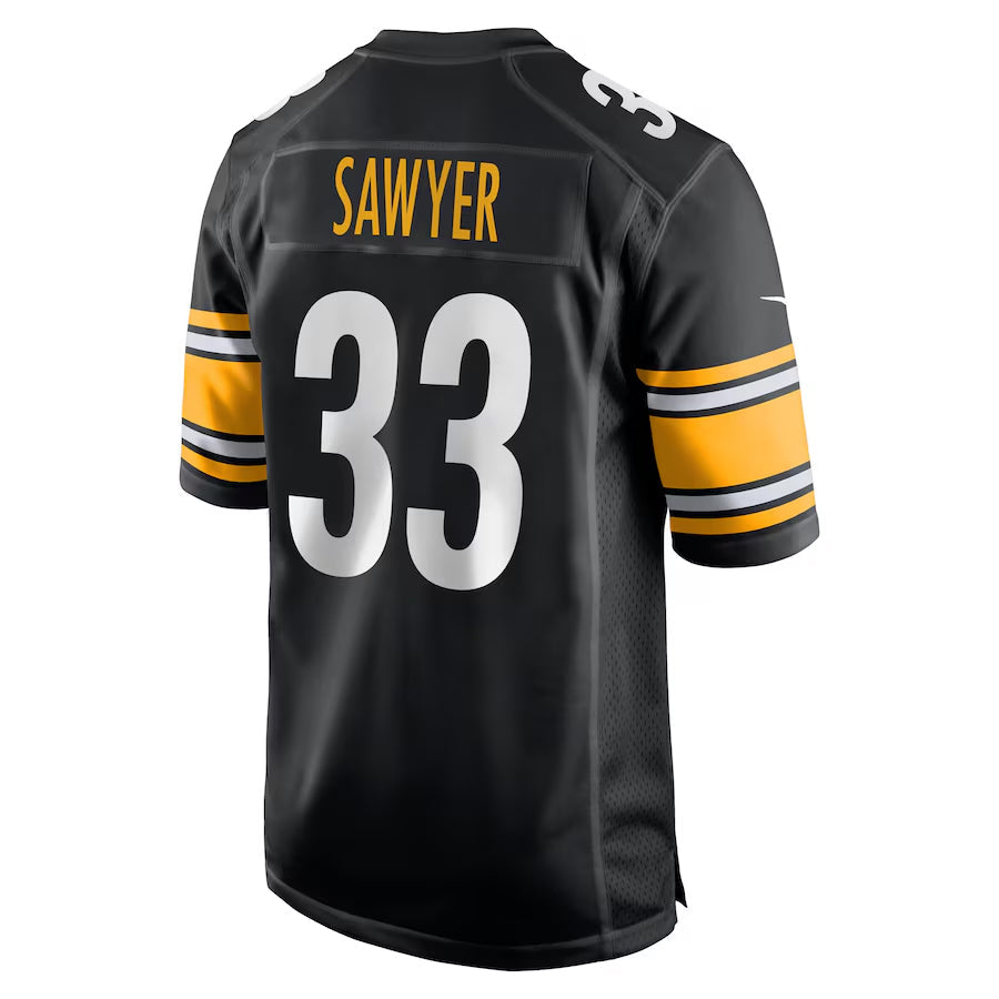 P.Steelers #33 Jack Sawyer Player Black Home Game Football Jerseys football jersey product view 1
