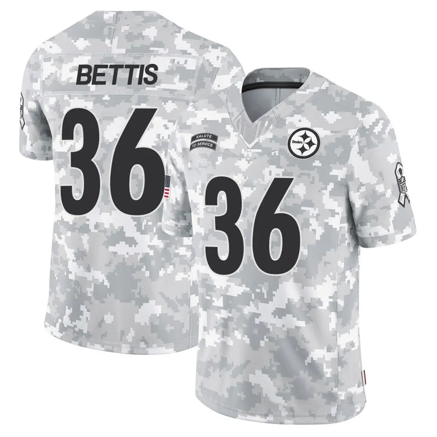 P.Steelers #36 Jerome Bettis Player Arctic Camo Salute to Service Limited Football Jerseys football jersey product view 1