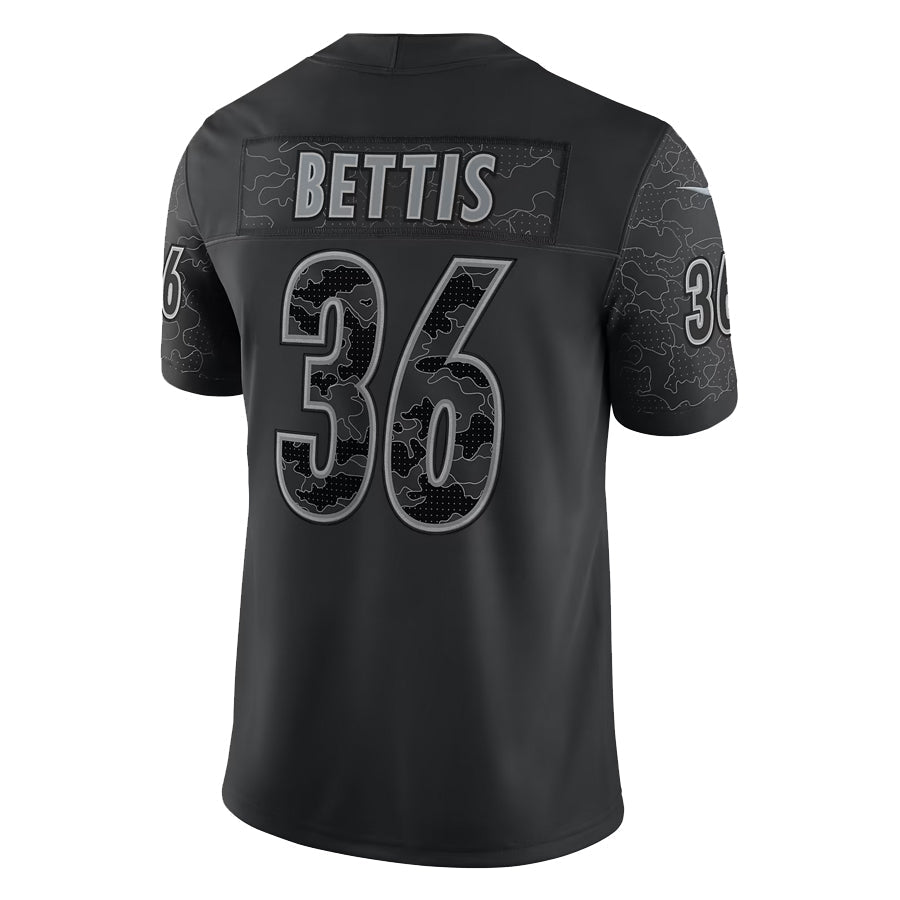 P.Steelers #36 Jerome Bettis Player Black RFLCTV Limited Football Jerseys football jersey product view 1