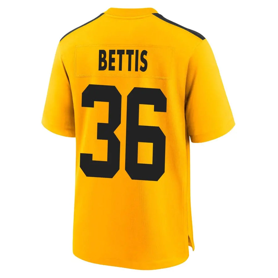 P.Steelers #36 Jerome Bettis Player Gold Alternate Game Football Jerseys football jersey product view 1