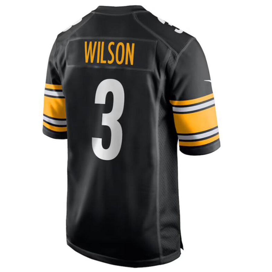#3 Russell Wilson Player P.Steelers Black Game Football Jerseys football jersey product view 1