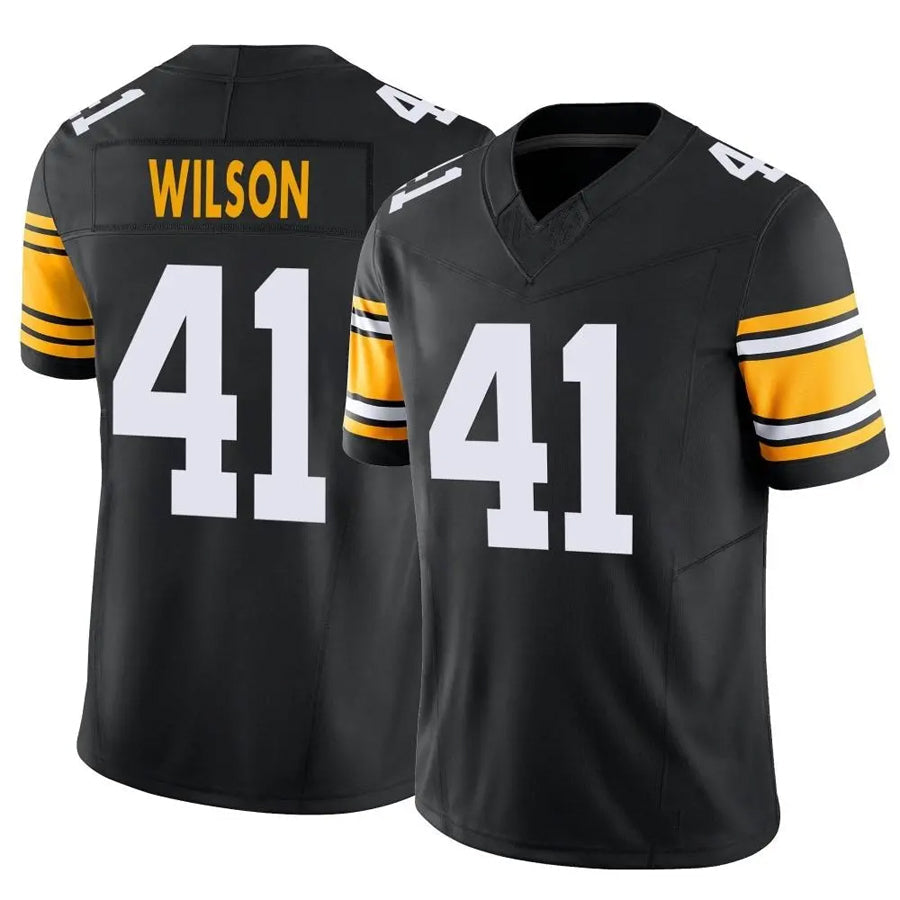 P.Steelers #41 Payton Wilson Player Black Vapor F.U.S.E. Limited Football Jerseys football jersey product view 1