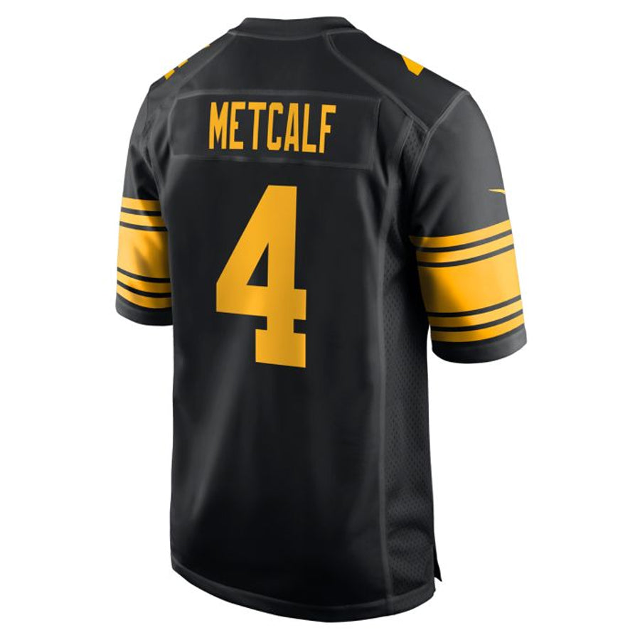 P.Steelers #4 DK Metcalf Player Black Replica Game Football Jerseys football jersey product view 1
